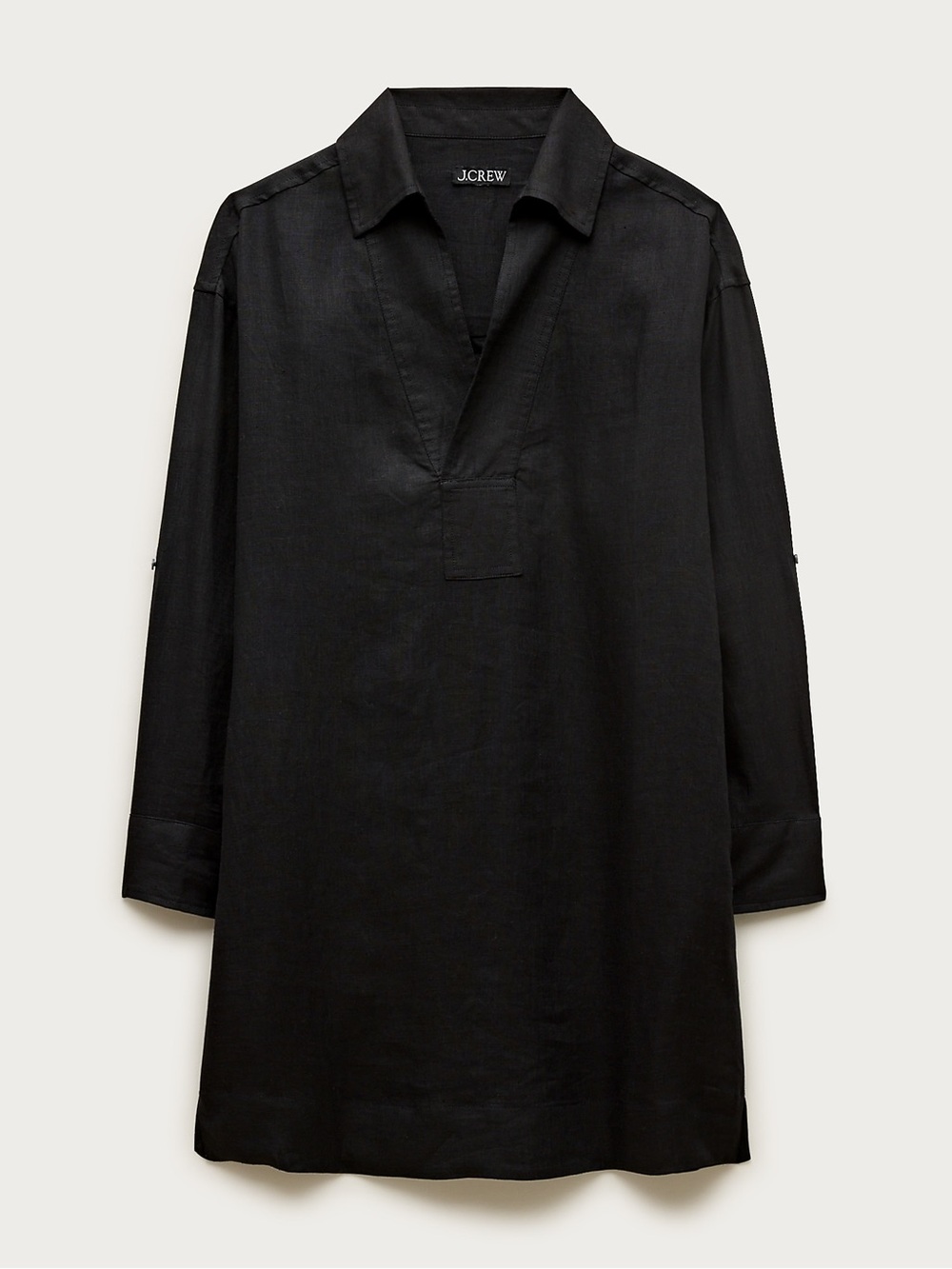 New J. Crew Black Misses  Popover Dress XS V Neck - Picture 5 of 8